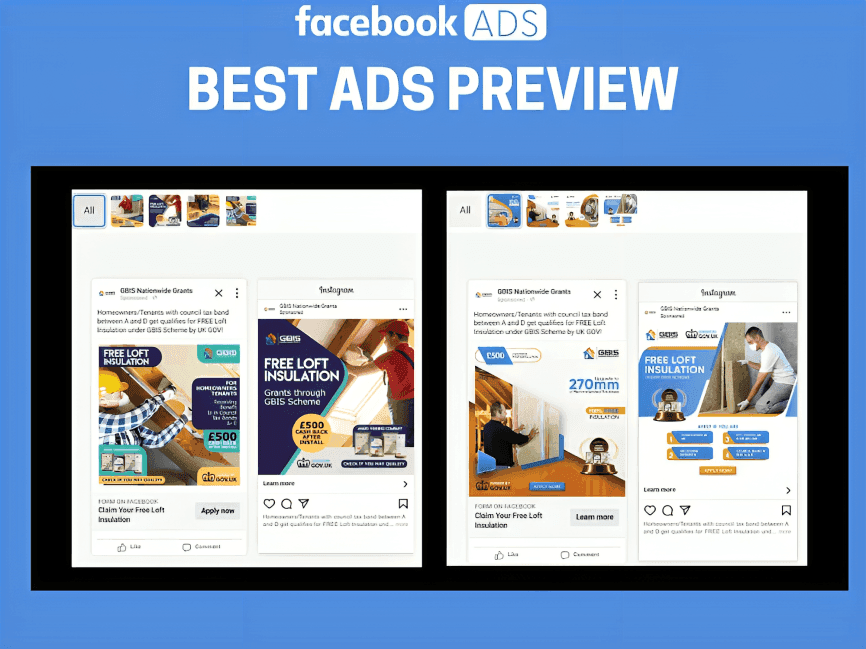 Loft insulation Facebook ads lead generation campaign results
