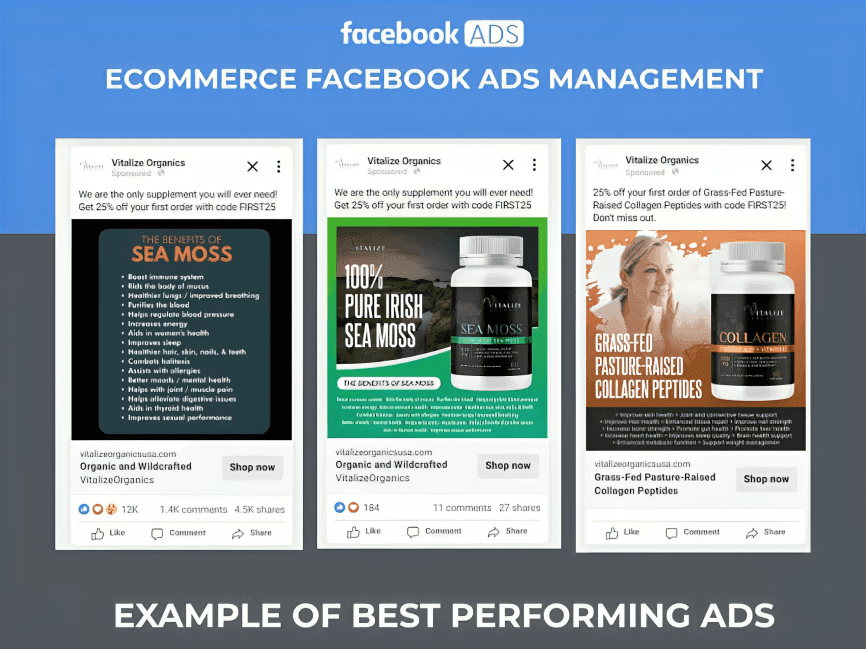 Skincare Facebook marketing ad campaign creative