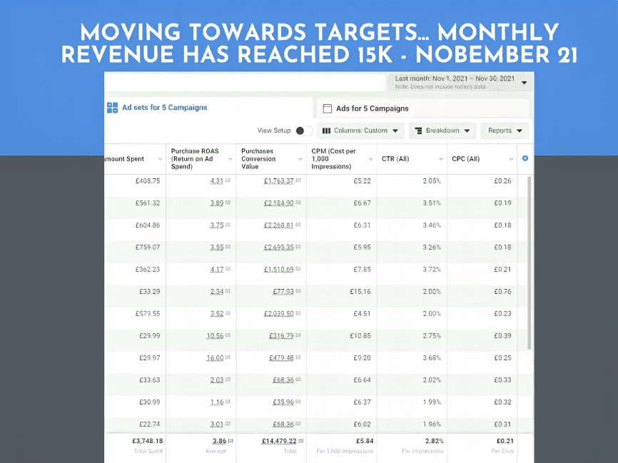 Sustainable socks online store Facebook marketing results