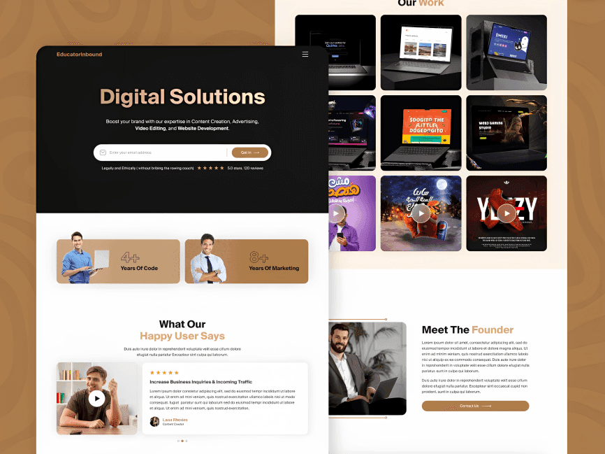 Digital marketing agency website design
