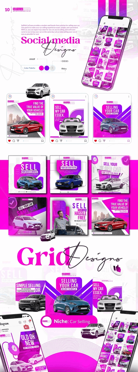 Car showroom social media content