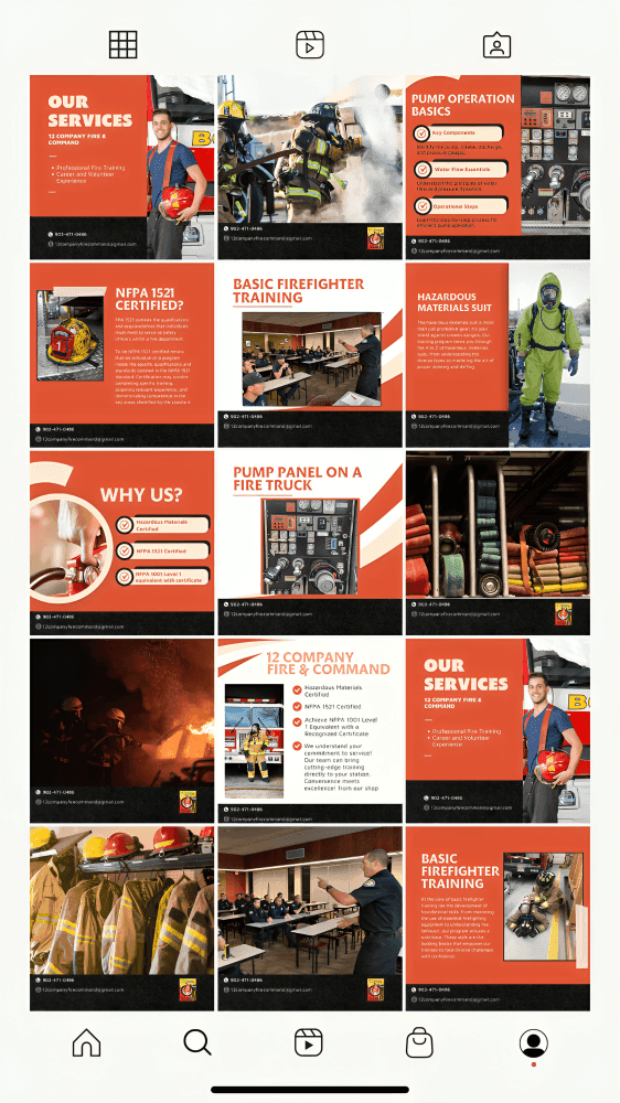 Fire company social media content