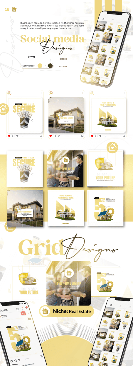 Real estate company social media content