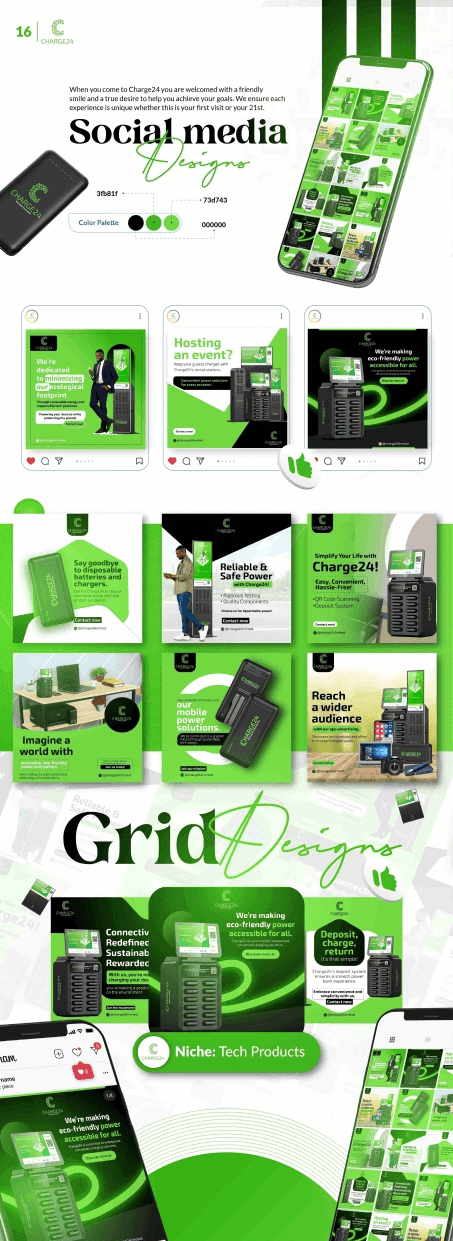 Tech company social media content